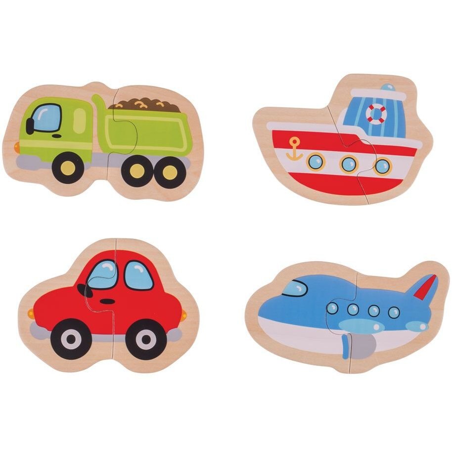 Puzzle BigJigs - mijloace de transport (8 piese)