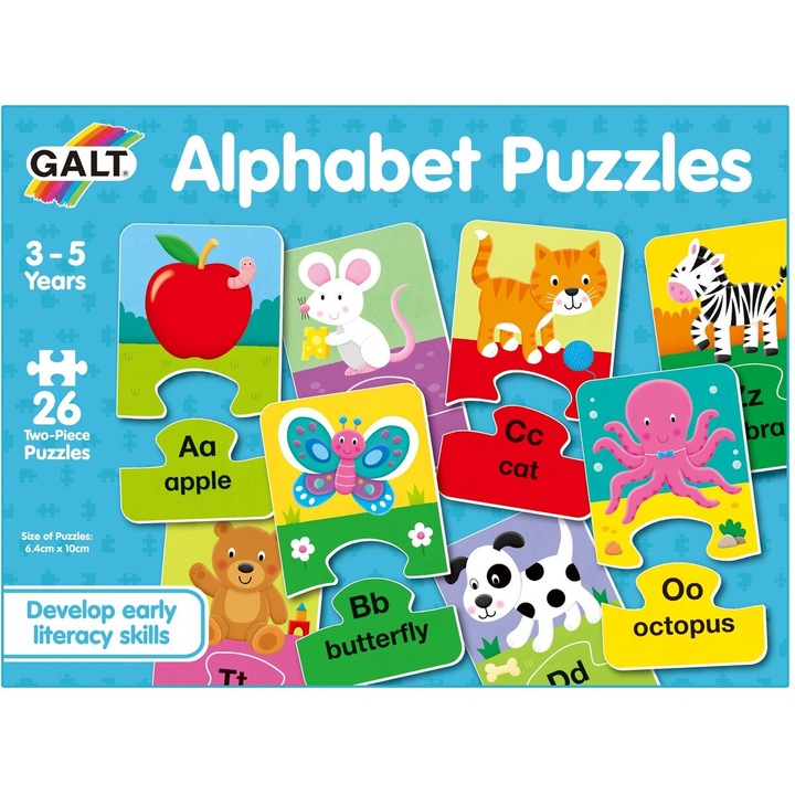 Set 26 de puzzle-uri Alphabet (2 piese)