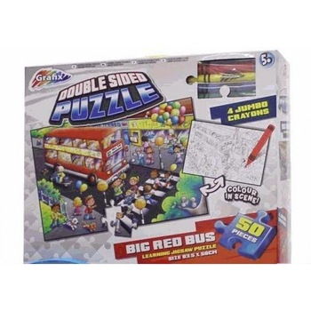 Puzzle de podea Asambleaza si coloreaza Autobuzul Grafix, 50 piese, 83 x 56 cm Puzzle de podea Asambleaza si coloreaza Autobuzul Grafix, 50 piese, 83 x 56 cm