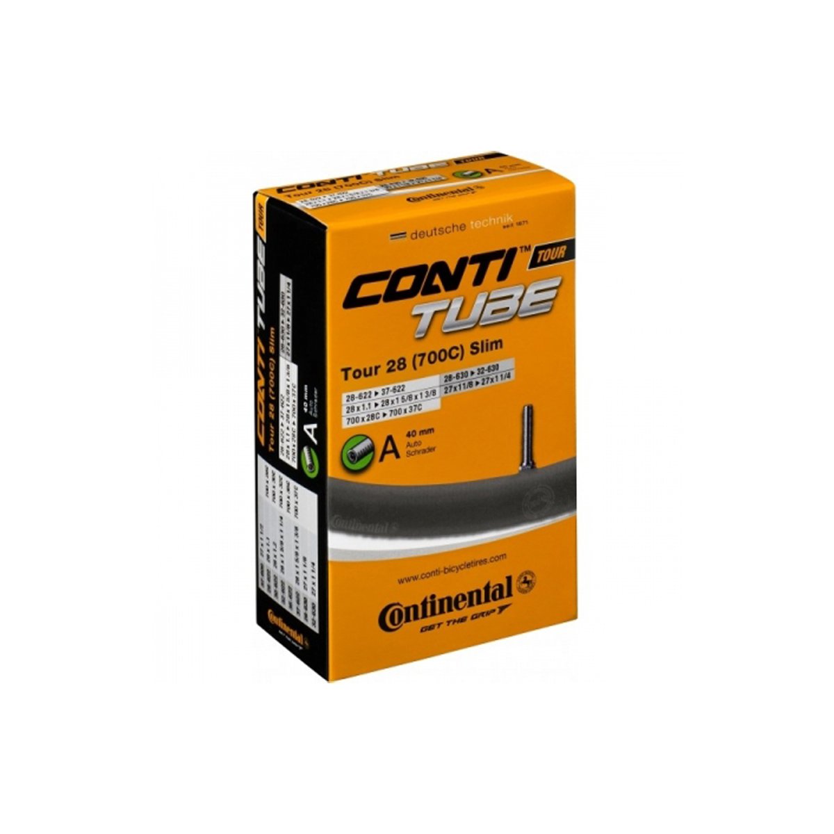 Camera Bicicleta Continental Tour A40 - 28-609/37-642, Negru