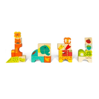 Cuburi de construit din lemn cu sfoara, Garibel Cuburi de construit din lemn cu sfoara, Garibel