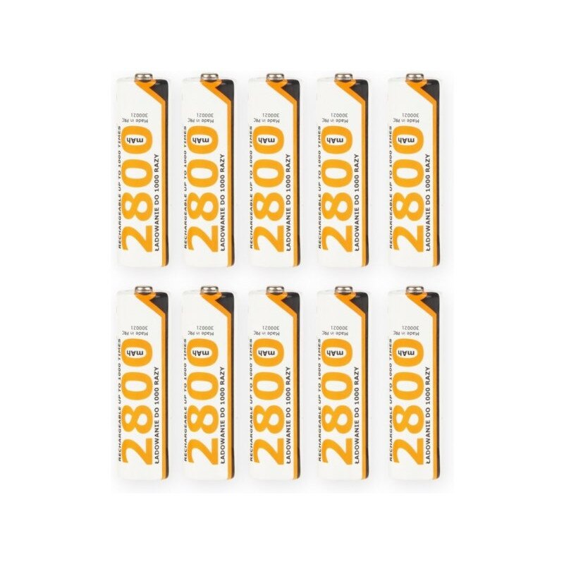 Pachet de acumulatori , Whitenergy , AA R6 , 2800mAh , 10 bucati