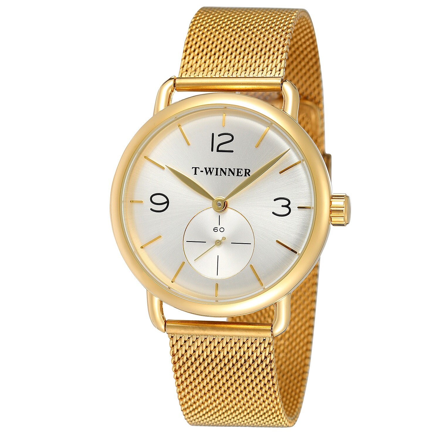 Ceas Unisex Luxury T-Winner , Mecanic / Automat + Cutie , Geam Cristal Mineral / Hardlex BTG-WRG6348166M4G3