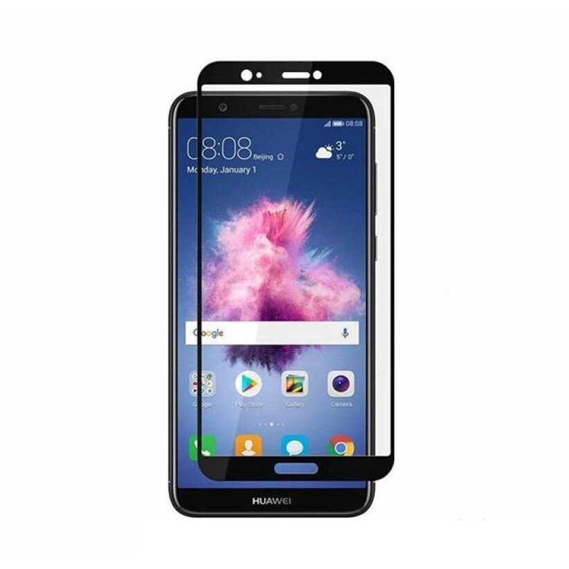 Folie protectie Huawei P Smart cu sticla securizata, Premium 6D, Full Glue (adeziv pe toata suprafata), Joyshell, margini negre