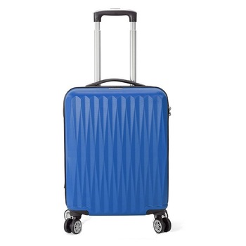 Troler Cabina, cu Cifru, 4 Roti Duble, BENZI, BZ 5356 - 55 cm, Albastru Troler Cabina, cu Cifru, 4 Roti Duble, BENZI, BZ 5356 - 55 cm, Albastru