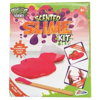 Mini kit de creatie Grafix, Slime roz cu miros de capsuni Mini kit de creatie Grafix, Slime roz cu miros de capsuni
