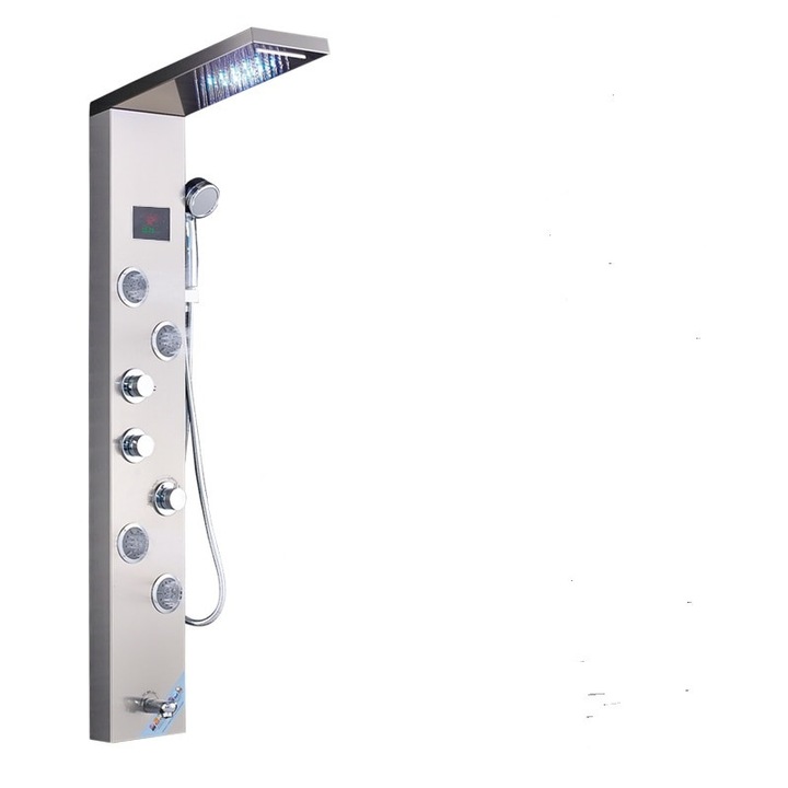 Panel de Dus Multifunctional cu LED,efect de ploaie,sistem de masaj,jeturi SPA, AquaSpa