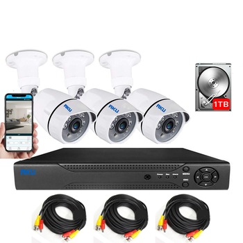 Kit supraveghere video AKU 3 camere SUPER CLEAR AHD + HDD 1TB + DVR 4 canale FULL HD 1080N H264, interior exterior carcase metalice cu infrarosu, iesire internet cu vizualizare pe telefon mobil tableta desktop Kit supraveghere video AKU 3 camere SUPER CLEAR AHD + HDD 1TB + DVR 4 canale FULL HD 1080N H264, interior exterior carcase metalice cu infrarosu, iesire internet cu vizualizare pe telefon mobil tableta desktop