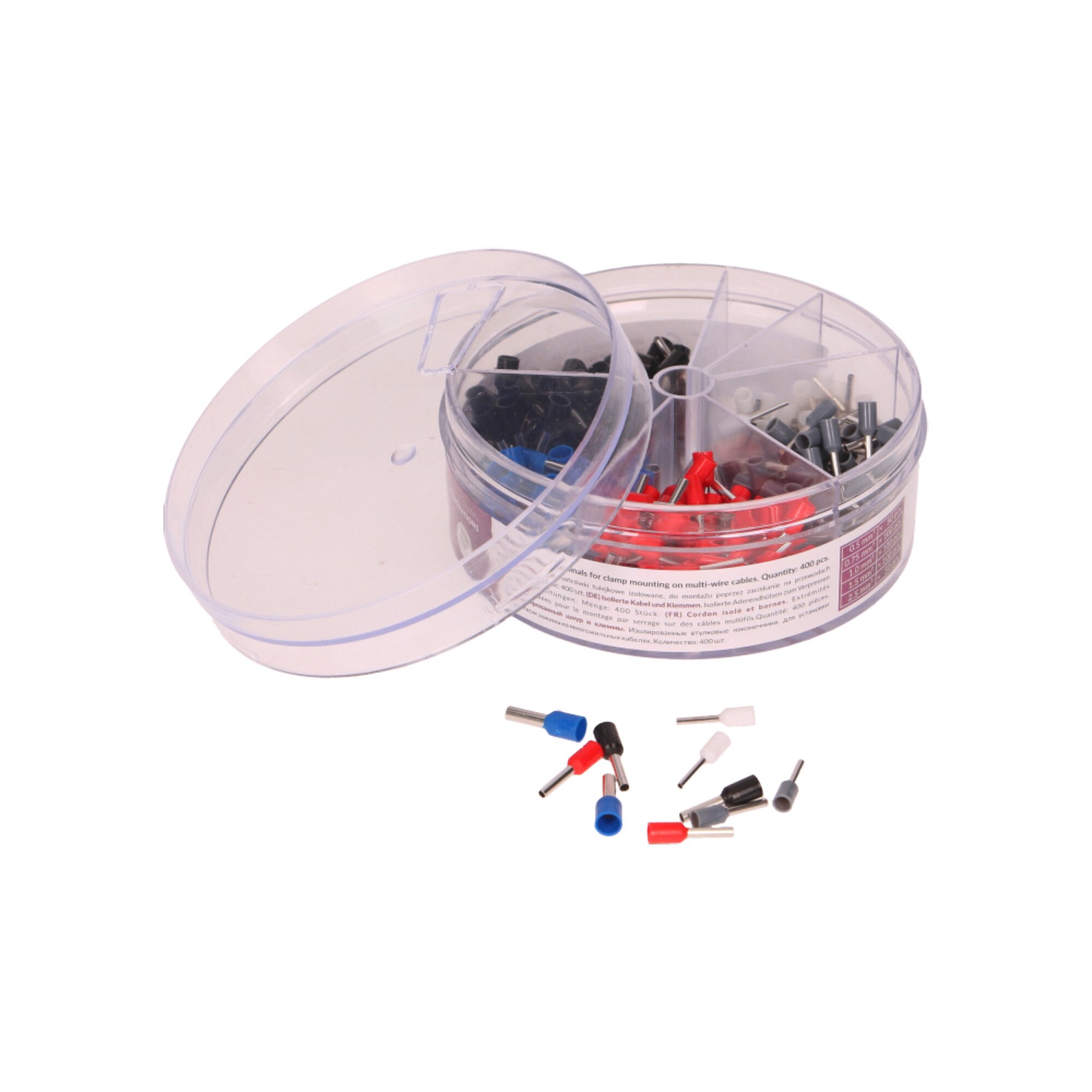 Set pini terminali ORNO OR-AE-13137, multicolor, 0.50 mm - 2.50 mm, 400 buc