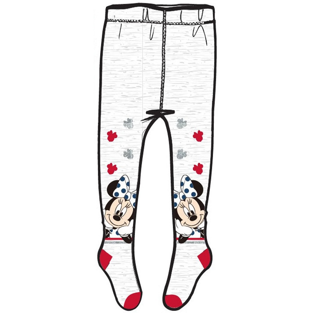 Ciorapi cu chilot, gri, Minnie cu fundita