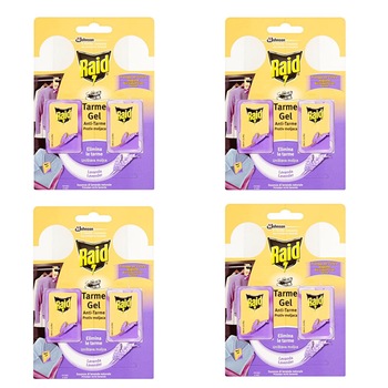 Pachet 4 bucati Gel impotriva moliilor Raid, Lavanda, 2 bucati/set Pachet 4 bucati Gel impotriva moliilor Raid, Lavanda, 2 bucati/set