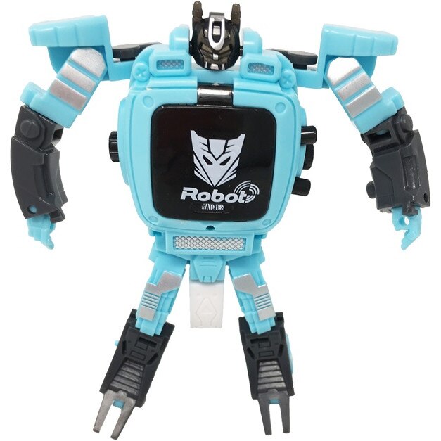 Ceas de mana electronic Robot 2in1, Albastru/Gri
