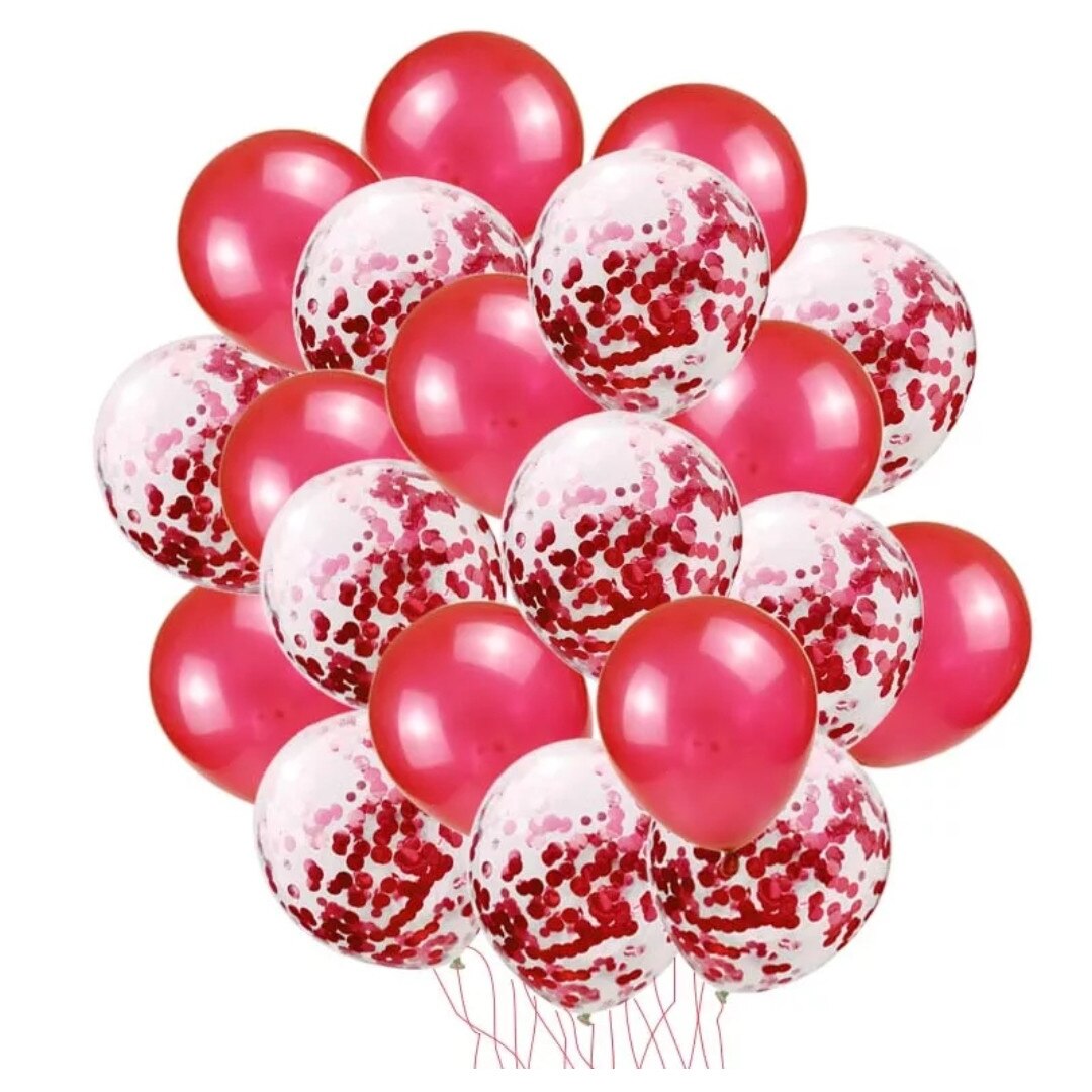 Set 20 Baloane Latex Pentru Petrecere, Rosu