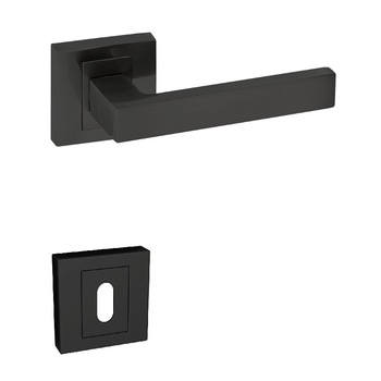 Manere usa de interior negru mat cu rozeta cheie Kuchinox Manere usa de interior negru mat cu rozeta cheie Kuchinox