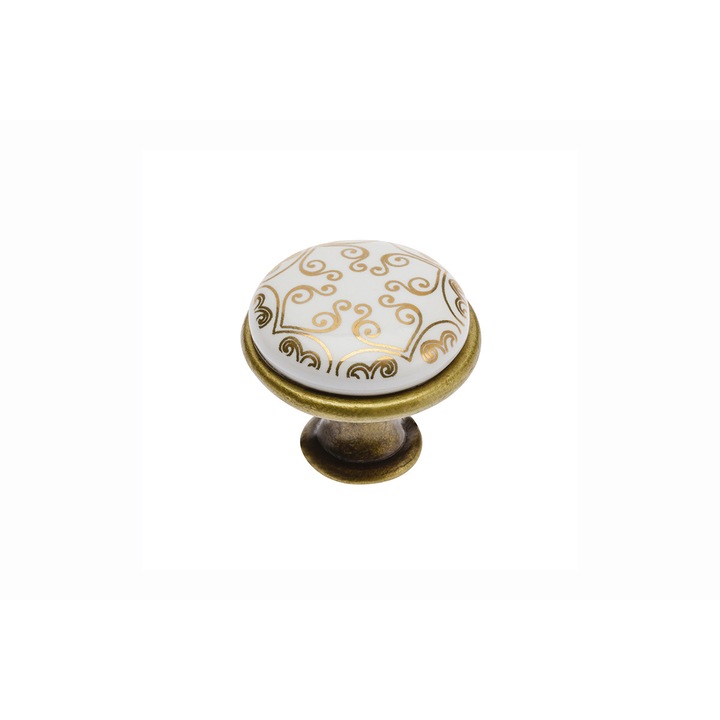 Buton antichizat portelan Orient Gold