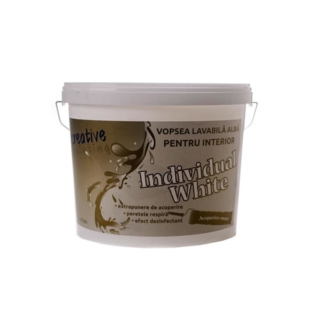 Vopsea Lavabila Creative Painting Individual White Alb Mat 15 L Emag Ro