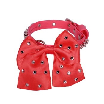 Zgarda Melody decorata cu fundita si cristale Swarovski 25 cm Zgarda Melody decorata cu fundita si cristale Swarovski 25 cm