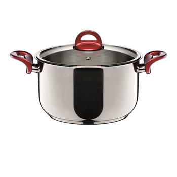 Oala inox Pyramis ESSENTIO, diametru 22cm, capacitate 3.5 litri, capac sticla temperata, finisaj lucios, potrivita pentru toate tipurile de plite Oala inox Pyramis ESSENTIO, diametru 22cm, capacitate 3.5 litri, capac sticla temperata, finisaj lucios, potrivita pentru toate tipurile de plite