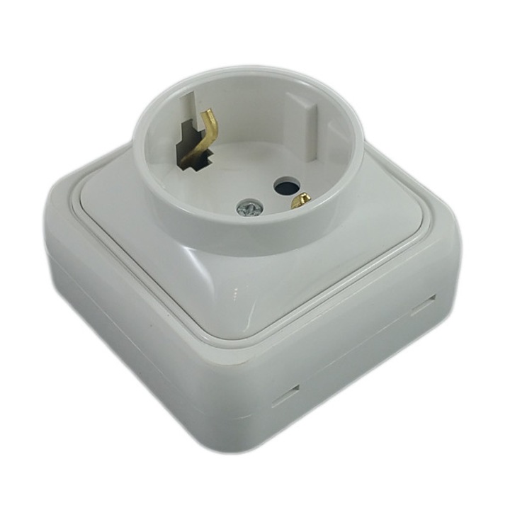 Priza, Simpla, Mini Culoarea Alba, Gema