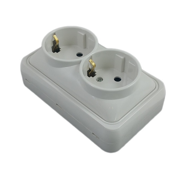 Priza Dubla, Mini,Culoare Alba,Gema