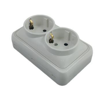 Priza Dubla, Mini,Culoare Alba,Gema Priza Dubla, Mini,Culoare Alba,Gema