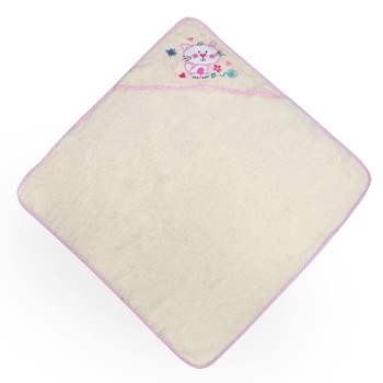 Halat pentru bebelusi i-JMB, Pisica, Bej, 75 x 75 cm Halat pentru bebelusi i-JMB, Pisica, Bej, 75 x 75 cm