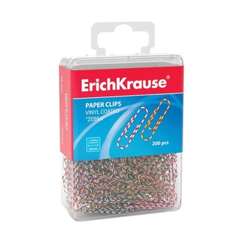 Agrafe de birou colorate Erichkrause Zebra 28 mm 200 buc/cutie Agrafe de birou colorate Erichkrause Zebra 28 mm 200 buc/cutie
