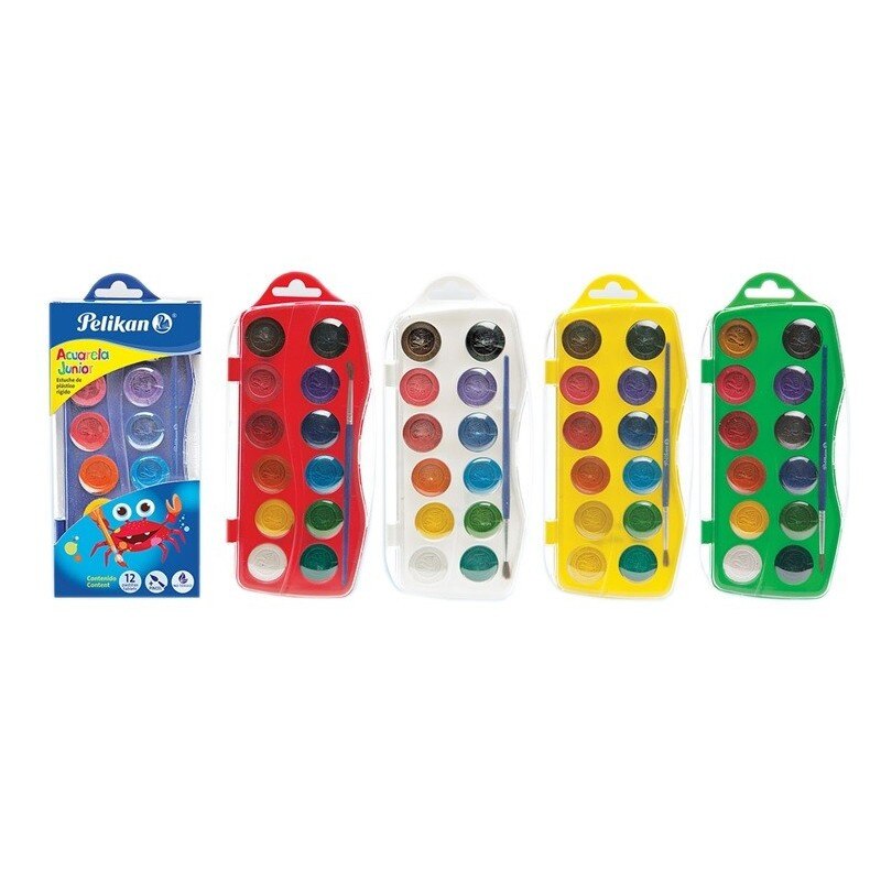 Acuarele Pelikan Junior 12 Culori Cu Pensula