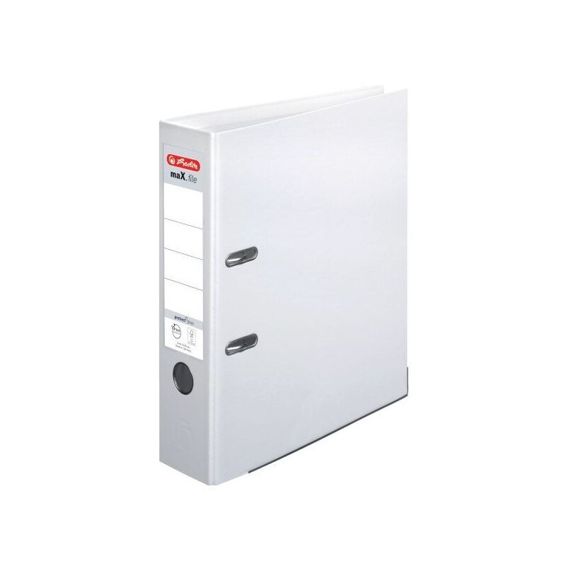 Biblioraft A4 8 cm Herlitz PP/PP interior-exterior Alb