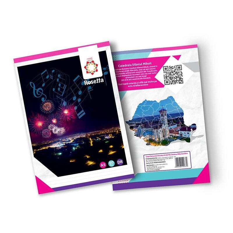 Caiet A5 Rosetta 80 file Cetatea Alba Carolina, Dictando