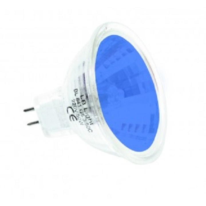 Халогенна крушка LB Light MR16, 12V, 50W, синя