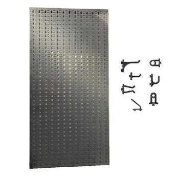 Panou perforat vertical din INOX, 1000x500mm cu set 40 carlige Panou perforat vertical din INOX, 1000x500mm cu set 40 carlige
