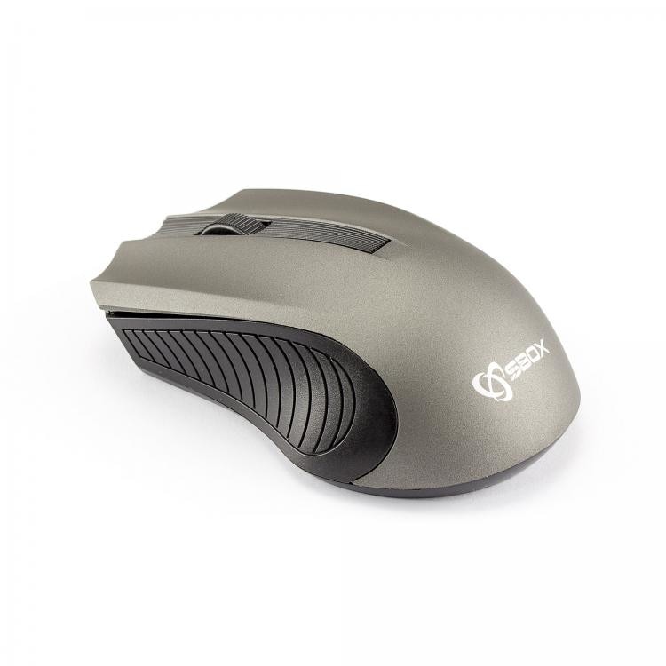 Mouse wireless SBOX WM-373G, 3D optic, 800 DPI, gri/negru