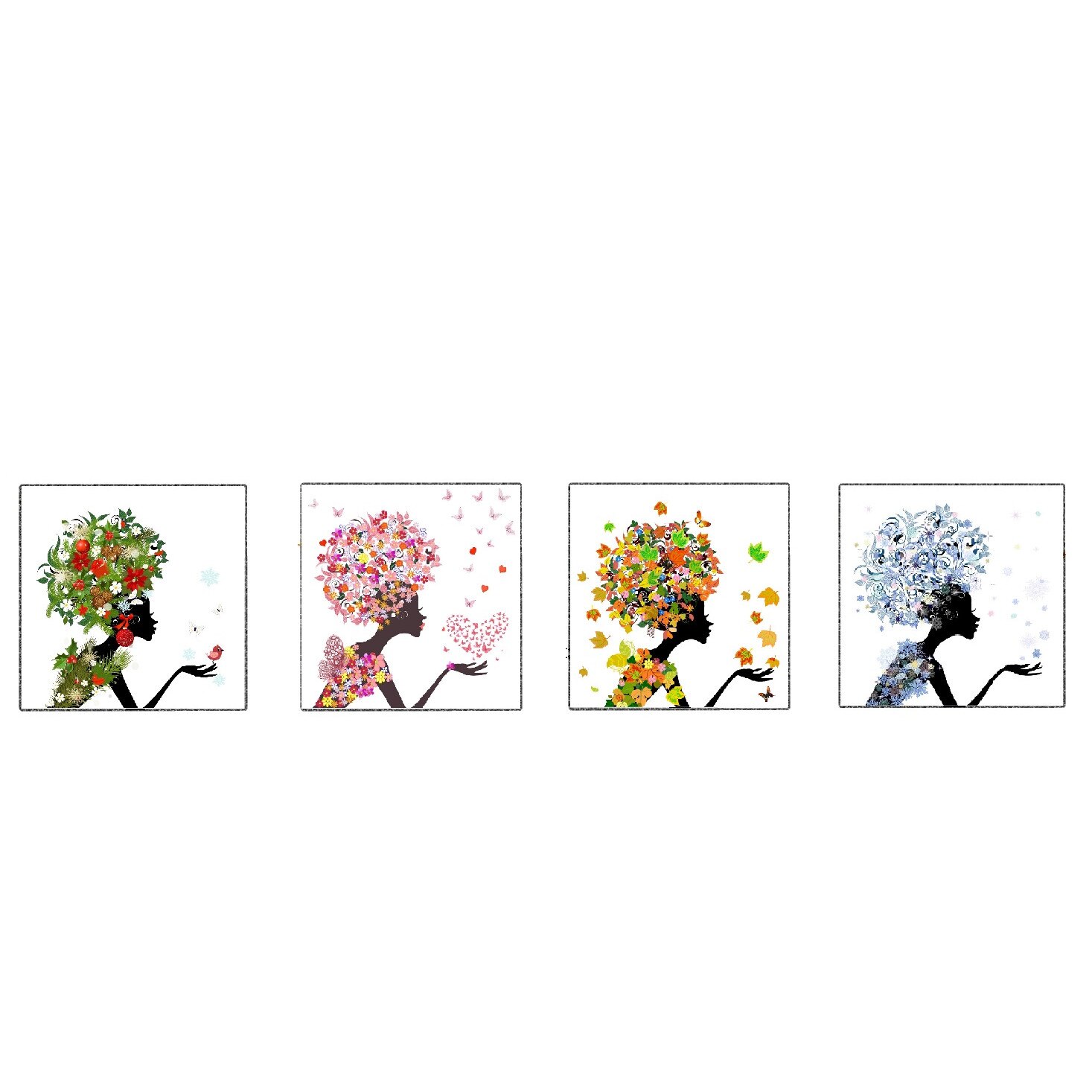 Tablou canvas 4 piese patrat africa 2 (50 x 50 cm)