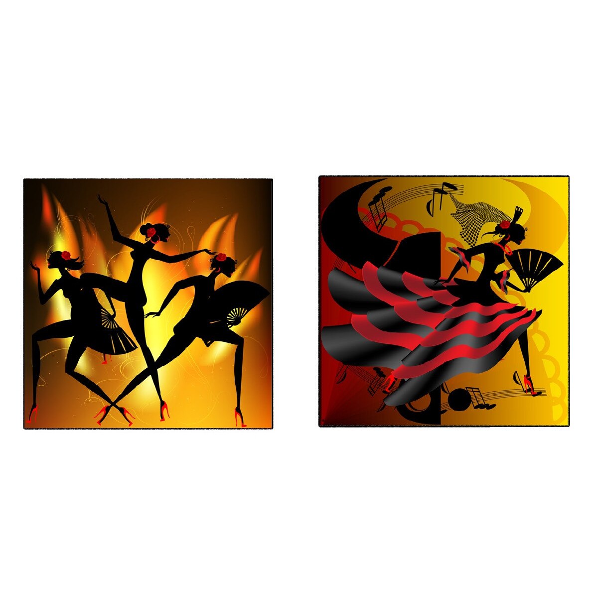 Tablou canvas 2 piese patrat dans 1 (60 x 60 cm)