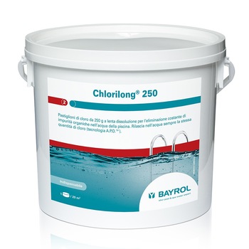 Dezinfectant pe baza de clor pentru piscine Bayrol, Chlorilong 250g, 25 kg Dezinfectant pe baza de clor pentru piscine Bayrol, Chlorilong 250g, 25 kg