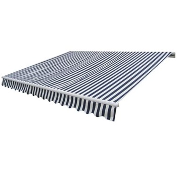 Copertina retractabila cu actionare manuala, vidaXL, Tesatura, Albastru cu alb, 300 x 250 cm Copertina retractabila cu actionare manuala, vidaXL, Tesatura, Albastru cu alb, 300 x 250 cm