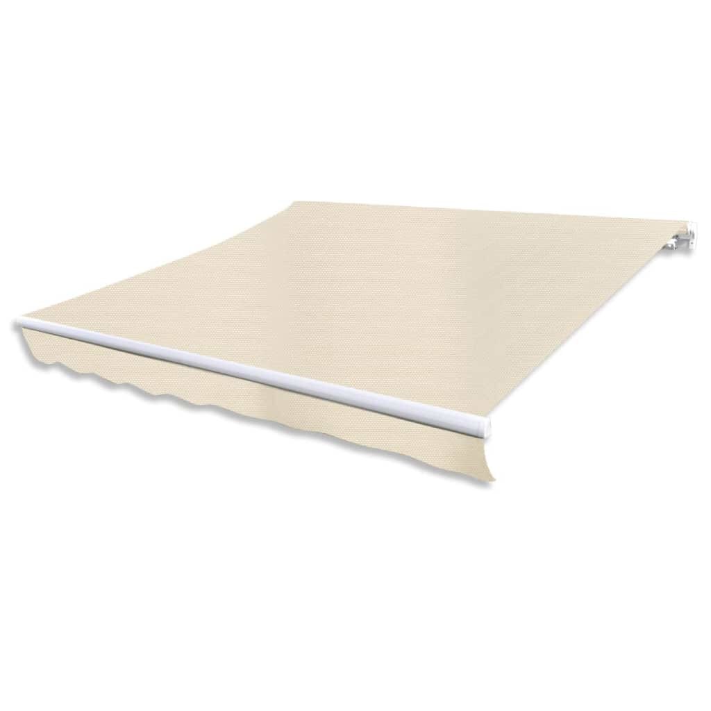Copertina retractabila cu actionare manuala, vidaXL, Tesatura, Crem, 300 x 250 cm