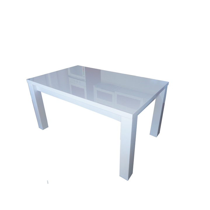 Трапезна маса Verona 90150, MDF, бяла гланц
