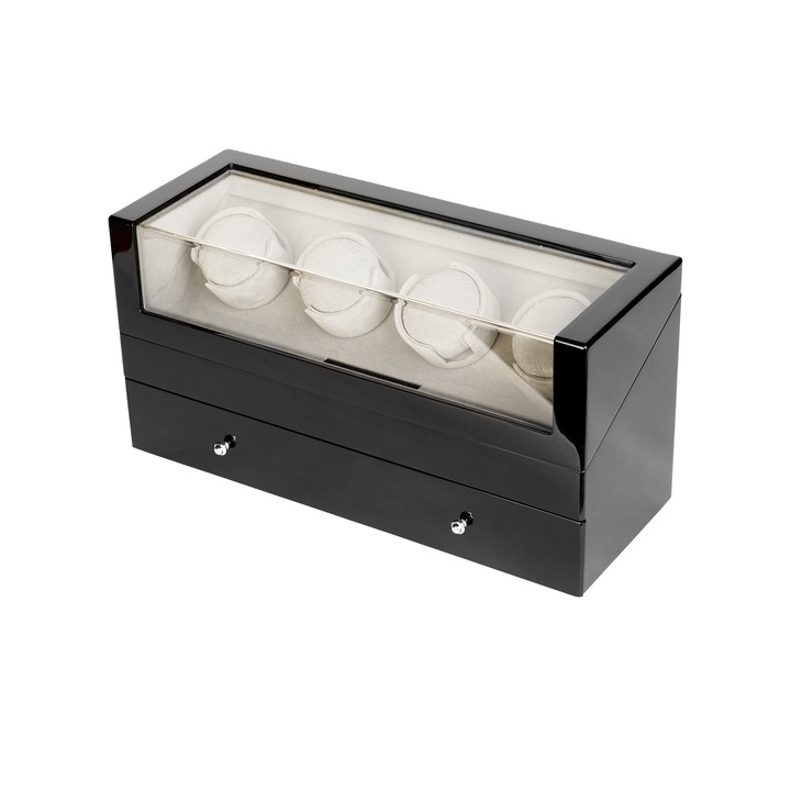 Dispozitiv pentru intors ceasuri automatice Watch winder premium Gentlemen 4+7, MD-Watches, L19.5/W46/H25 CM
