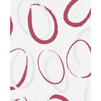 Tapet modern Spuma Vinilica Cu Sclipici Fin Ella 6755-10 Alb/Rosu 0.53m X 10m=5mp/Rola Tapet modern Spuma Vinilica Cu Sclipici Fin Ella 6755-10 Alb/Rosu 0.53m X 10m=5mp/Rola