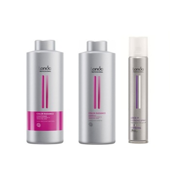 Set 3 Londa Color Radiance Pentru par vopsit : Sampon 1000 ml + Balsam 1000 ml + Fixativ Lock It 500 ml Set 3 Londa Color Radiance Pentru par vopsit : Sampon 1000 ml + Balsam 1000 ml + Fixativ Lock It 500 ml