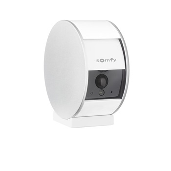Camera supraveghere video de interior, Somfy Protect, cu obturator motorizat pentru protejarea vietii private, detector de miscare si instalare si control prin aplicatia dedicata de mobil, Full HD 1080p, 3 MP, difuzor si microfon incorporate Camera supraveghere video de interior, Somfy Protect, cu obturator motorizat pentru protejarea vietii private, detector de miscare si instalare si control prin aplicatia dedicata de mobil, Full HD 1080p, 3 MP, difuzor si microfon incorporate