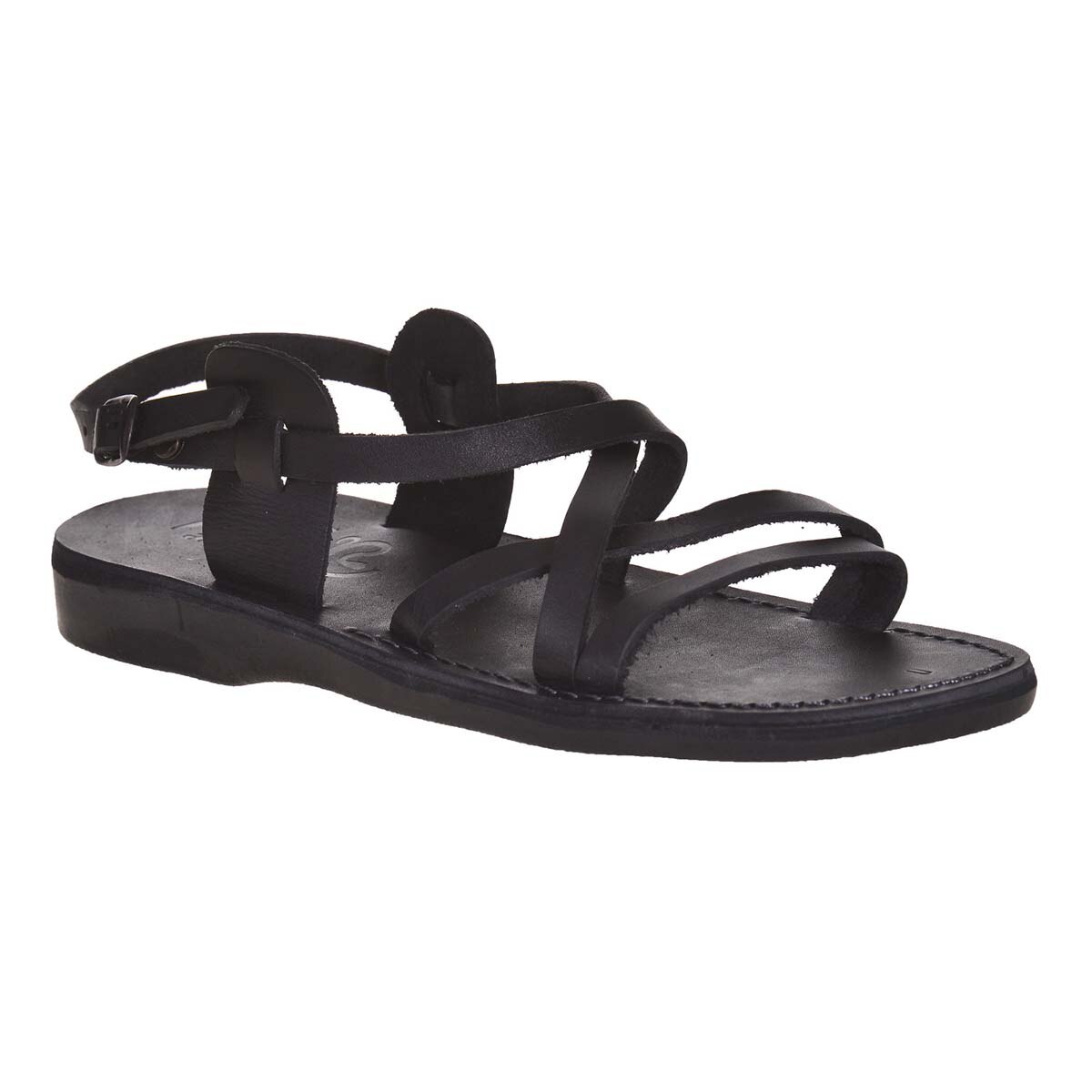 Sandale Dama Hippie din Piele, Negru