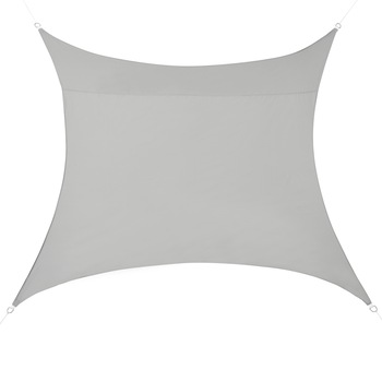 Copertina Sonnensegel pentru soare sau vant, en.casa, 3 x 3 m, poliester/poliuretan, gri deschis Copertina Sonnensegel pentru soare sau vant, en.casa, 3 x 3 m, poliester/poliuretan, gri deschis