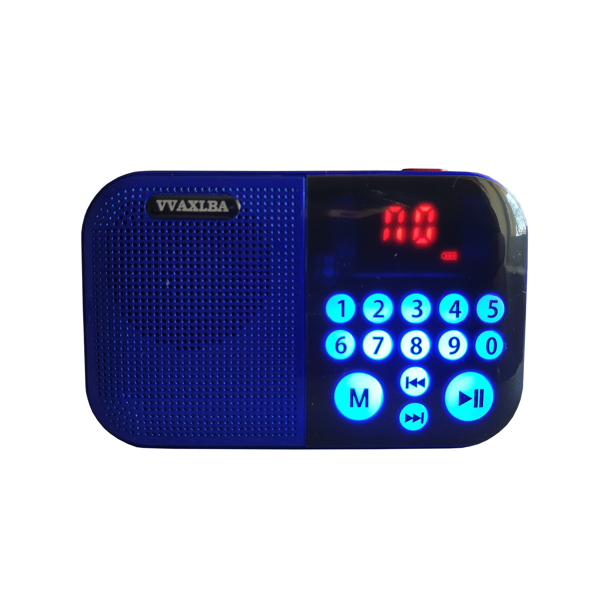 Radio De Buzunar Cu Acumulator Integrat Si USB , MicroSD , FM , Albastru