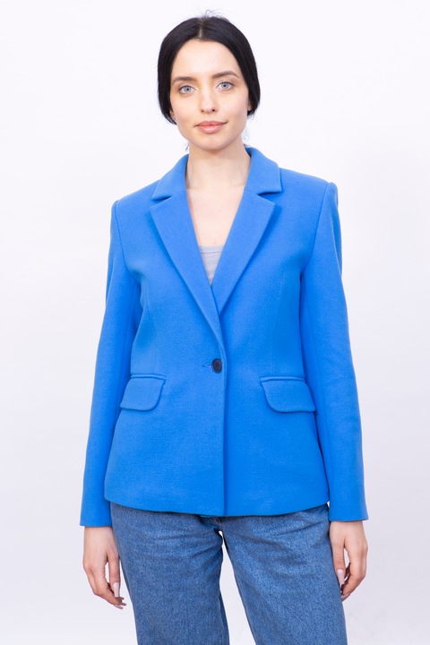 Palton Dama, Vistiline, model primavara, albastru
