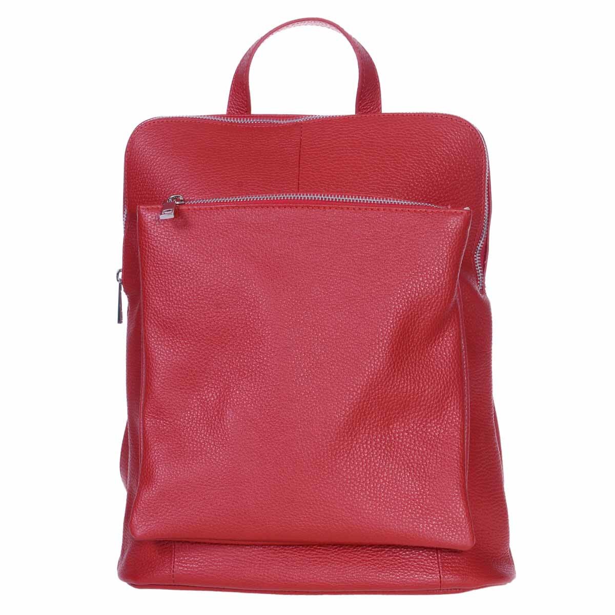 Botine Stiletto cu Capse Piele Naturala, Rosu