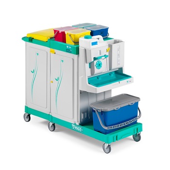 Carucior curatenie Ttsystem Italia cu 5 galeti Carucior curatenie Ttsystem Italia cu 5 galeti