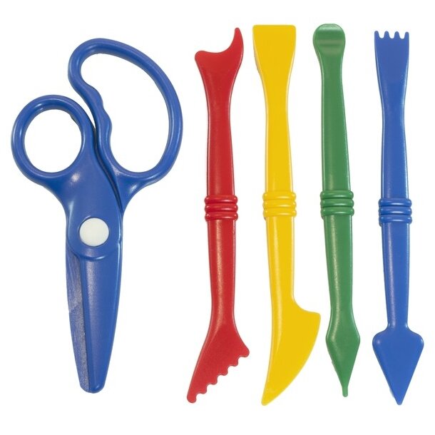 Set 5 accesorii pentru modelaj, Miniland Multicolor